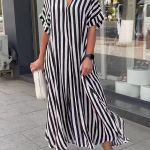 Classic Striped Shirt Dress